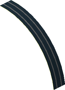 ~Sticker  0.6 x  8.5 with Dark Bluish Grey Lines on Black Background (Formed) - Half
