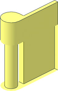 ~Door  1 x  3 x  3 Left without Front Surface, Hinge Portion and Stud