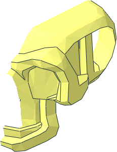 ~Minifig Head Skeleton with Stud Half
