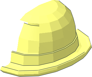 ~Minifig Hat Bowler Half