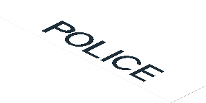 Sticker  1.2 x  6 with Thin Black "POLICE"