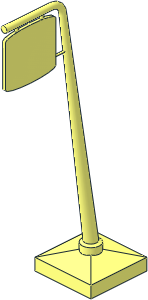 Signpost Slanted Cantilever with Suspended Sign