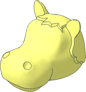 ~Figure Fabuland Hippo Head without Pattern