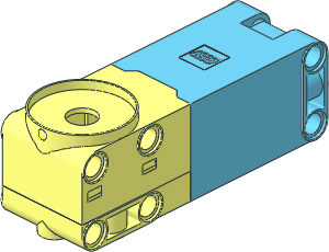 Electric Powered Up Medium Angular Motor Body Assembly with Medium Azure Back