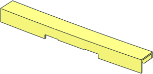 ~Train Track 9V Switch Tongue Left - Metal Rail