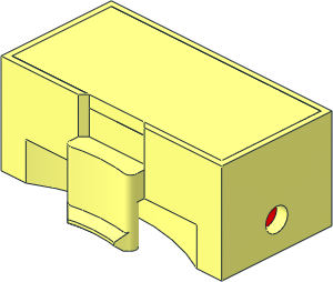 Train Brick  2 x  4 x  1.333 Sliding Wheel Block - Type B with Ledge