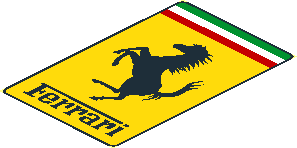 Logo Ferrari Badge Rectangular (1961-1989) Low Resolution