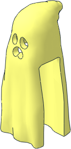 Minifig Ghost Shroud with Open Mouth