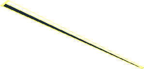 Sticker  1.1 x 15.9 Triangular with White and Black Stripes Right