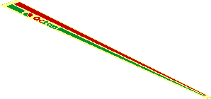 Sticker  1.1 x 15.9 Triangular with Octan Logo, Red and Green Stripes Right