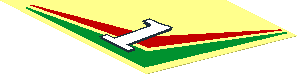 Sticker  2.9 x  4.8 Trapezoid with Number  1 on Red and Green Chevrons Left