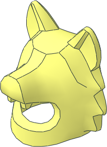 Minifig Mask Wolf