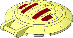 Dish  6 x  6 Inverted - No Studs with Handle with SW TIE Silencer Hatch Pattern