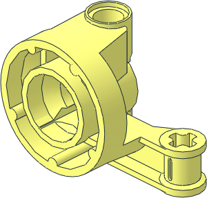 Technic Steering Wheel Bearing with 2 Pegholes & 2 Axleholes Arms