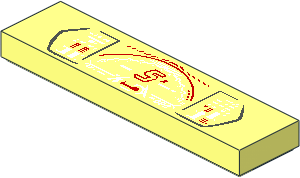 Tile  1 x  4 with Groove with Lamborghini Sian Dashboard Pattern