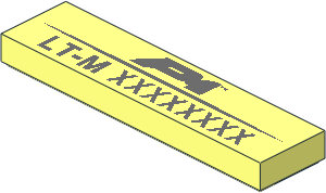 Tile  1 x  4 with P1 Logo and "LT-M" with Variable Code Pattern