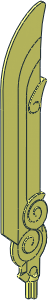 Constraction Sword 15L with Swirls and Spike with Axle