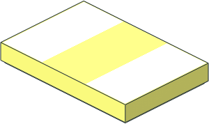 Tile  2 x  3 with Two White Rectangles Pattern