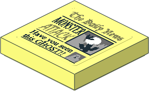 Tile  2 x  2 with Newspaper "The Daily News" Sticker