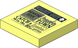 Tile  2 x  2 with Newspaper "NIGHT OUT" Sticker