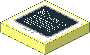Tile  2 x  2 with White Text on Black Computer Screen Sticker