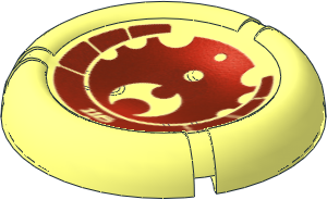 Constraction Disc  5 x  5 Projectile with Bionicle Kanoka 116 Ta-Metru Pattern