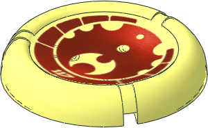 Constraction Disc  5 x  5 Projectile with Bionicle Kanoka 117 Ta-Metru Pattern