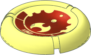 Constraction Disc  5 x  5 Projectile with Bionicle Kanoka 132 Ta-Metru Pattern