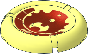 Constraction Disc  5 x  5 Projectile with Bionicle Kanoka 143 Ta-Metru Pattern