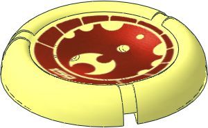Constraction Disc  5 x  5 Projectile with Bionicle Kanoka 159 Ta-Metru Pattern