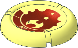 Constraction Disc  5 x  5 Projectile with Bionicle Kanoka 171 Ta-Metru Pattern