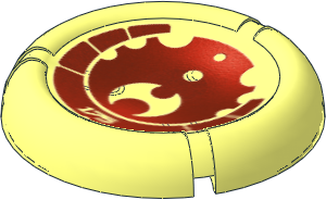 Constraction Disc  5 x  5 Projectile with Bionicle Kanoka 175 Ta-Metru Pattern