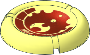 Constraction Disc  5 x  5 Projectile with Bionicle Kanoka 184 Ta-Metru Pattern
