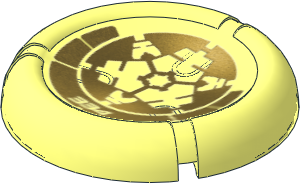 Constraction Disc  5 x  5 Projectile with Bionicle Kanoka 334 Po-Metru Pattern