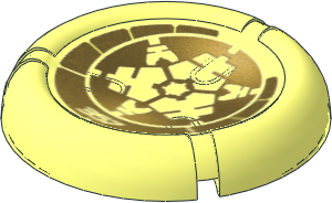 Constraction Disc  5 x  5 Projectile with Bionicle Kanoka 357 Po-Metru Pattern