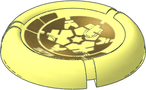 Constraction Disc  5 x  5 Projectile with Bionicle Kanoka 373 Po-Metru Pattern