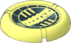 Constraction Disc  5 x  5 Projectile with Bionicle Kanoka 619 Onu-Metru Pattern