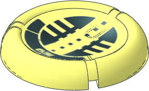 Constraction Disc  5 x  5 Projectile with Bionicle Kanoka 631 Onu-Metru Pattern