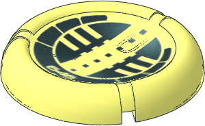 Constraction Disc  5 x  5 Projectile with Bionicle Kanoka 646 Onu-Metru Pattern