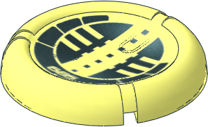 Constraction Disc  5 x  5 Projectile with Bionicle Kanoka 685 Onu-Metru Pattern
