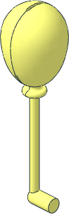 Minifig Ballon with Thin Bar on Handle