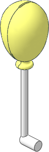 Minifig Ballon with White Thin Bar on Handle Pattern