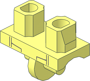Minifig Leg Left with Dark Bluish Gray Pockets Outline Pattern