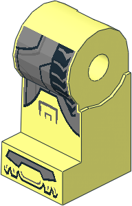 Minifig Leg Right with Silver Armour Pattern