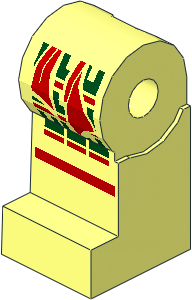 Minifig Leg Right with Red Sash and Dark Green Samurai Armour Pattern