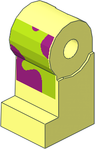 Minifig Leg Right with Magenta Flowers on Lime Shorts Pattern