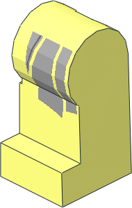 Minifig Leg Left with Light Bluish Grey Trench Coat Pattern
