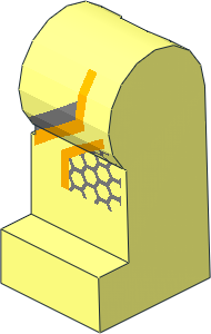 Minifig Leg Left with Racing Suit with with Orange Lines and Silver Hexagons Pattern