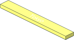 Tile  1 x  8 with "Tokyo" Pattern