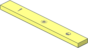 Tile  1 x  8 with TV Panel Contrast, Brightness, and Volume Control Symbols Pattern
